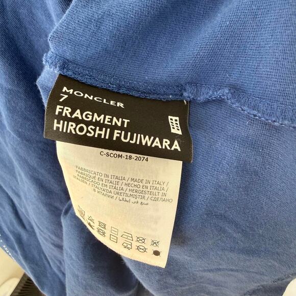 MONCLER 7 FRAGMENT BLUE T-SHIRT - Picture 7 of 8